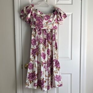 Abercrombie matching set - purple and white floral skirt and top.